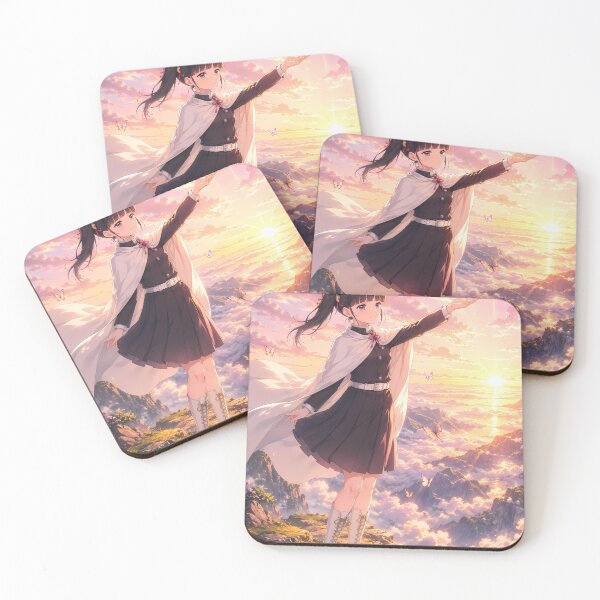 Item preview, Kanao Tsuyuri Demon Slayer Butterfly Mountain Sunset designed and sold by mildaclairmo.