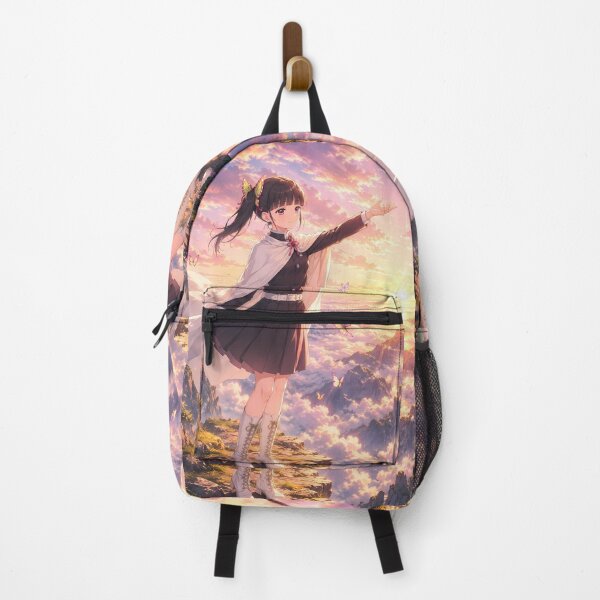 Item preview, Kanao Tsuyuri Demon Slayer Butterfly Mountain Sunset designed and sold by mildaclairmo.