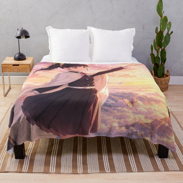 Item preview, Kanao Tsuyuri Demon Slayer Butterfly Mountain Sunset designed and sold by mildaclairmo.