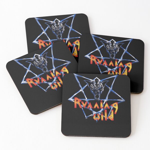 Item preview, Metallic Star Wolf Head Red Yellow Lettering designed and sold by LOSTILLUST.