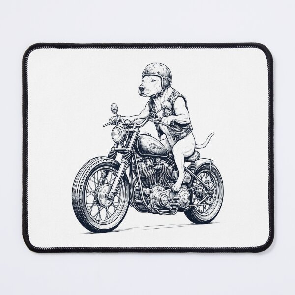 Item preview, Funny Dogo Argentino Motorcycle Motorbike Dog Lover designed and sold by dian-rody-crest.