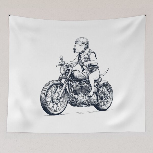 Item preview, Funny Dogo Argentino Motorcycle Motorbike Dog Lover designed and sold by dian-rody-crest.