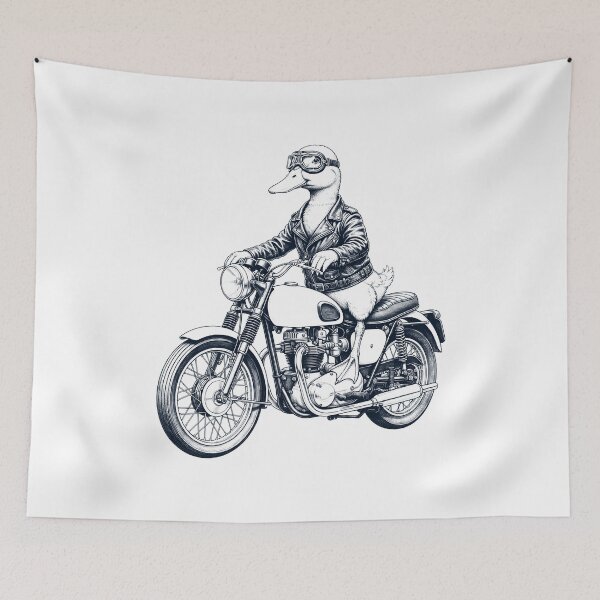Item preview, Funny Duck Motorcycle Motorbike Animal Lover designed and sold by dian-rody-crest.