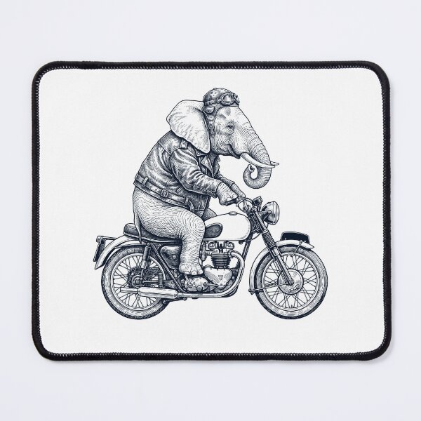 Item preview, Funny Elephant Motorcycle Motorbike Animal Lover designed and sold by dian-rody-crest.