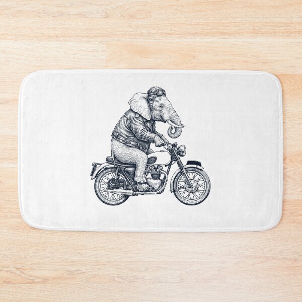 Item preview, Funny Elephant Motorcycle Motorbike Animal Lover designed and sold by dian-rody-crest.