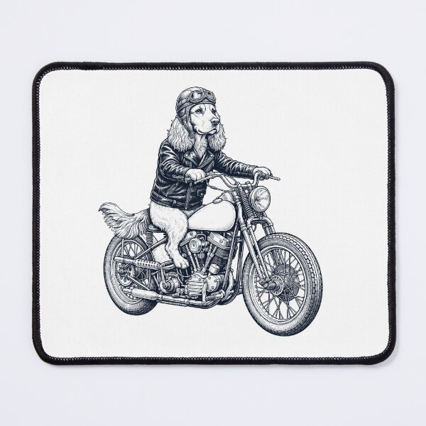 Item preview, Funny English Cocker Spaniel Motorcycle Motorbike Dog Lover designed and sold by dian-rody-crest.