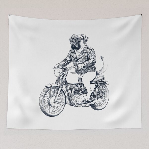 Item preview, Funny English Mastiff Motorcycle Motorbike Dog Lover designed and sold by dian-rody-crest.