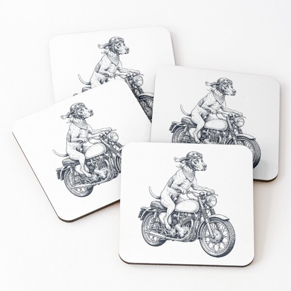 Item preview, Divertido perro Pointer inglés amante de las motocicletas y las motos designed and sold by dian-rody-crest.