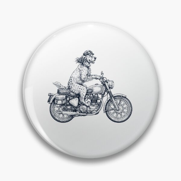 Item preview, Funny English Setter Motorcycle Motorbike Dog Lover designed and sold by dian-rody-crest.