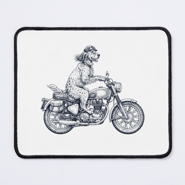 Item preview, Funny English Setter Motorcycle Motorbike Dog Lover designed and sold by dian-rody-crest.