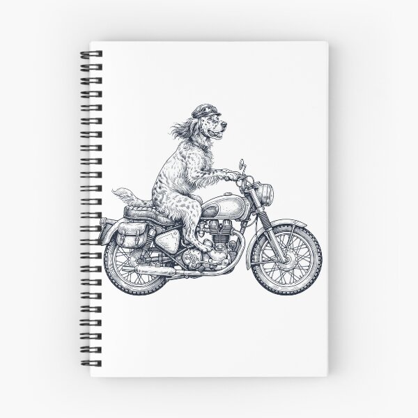 Item preview, Funny English Setter Motorcycle Motorbike Dog Lover designed and sold by dian-rody-crest.