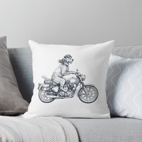 Item preview, Funny English Setter Motorcycle Motorbike Dog Lover designed and sold by dian-rody-crest.