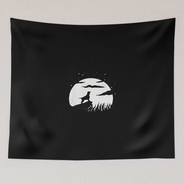 Item preview, Dog Silhouette Moon Night Sky Graphic designed and sold by machigqyan80891.