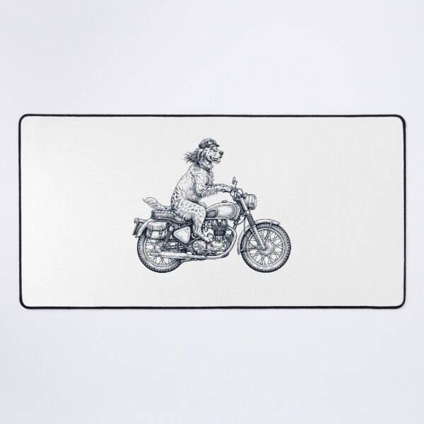 Item preview, Funny English Setter Motorcycle Motorbike Dog Lover designed and sold by dian-rody-crest.