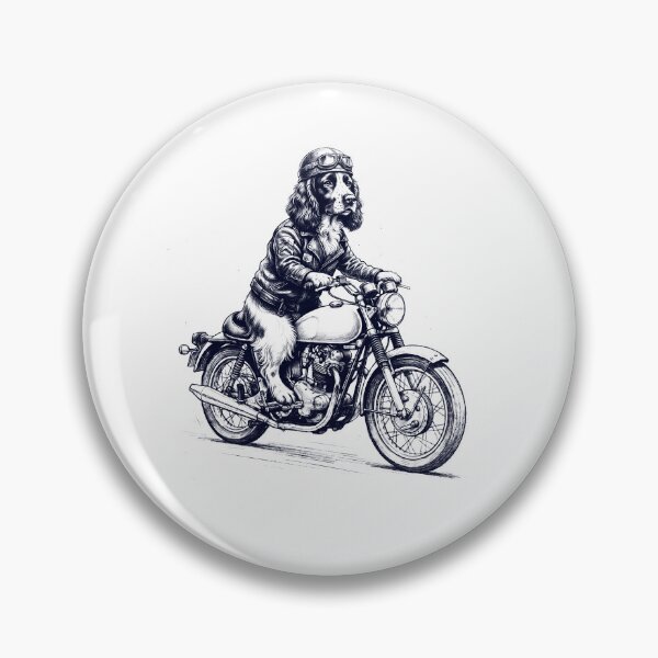 Artikelvorschau, Lustiger Englischer Springer Spaniel Motorradfahrer Hundeliebhaber entworfen und verkauft von dian-rody-crest.