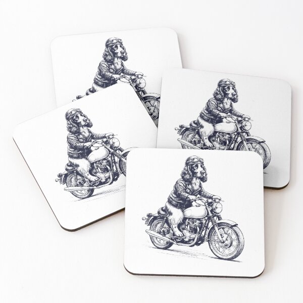 Item preview, Divertido perro amante de los perros y las motocicletas English Springer Spaniel designed and sold by dian-rody-crest.