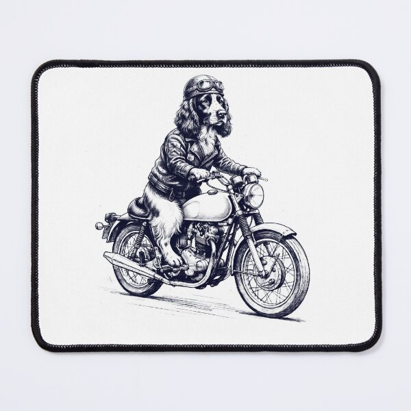 Item preview, Funny English Springer Spaniel Motorcycle Motorbike Dog Lover designed and sold by dian-rody-crest.