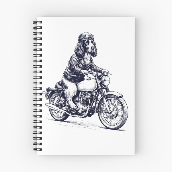 Item preview, Funny English Springer Spaniel Motorcycle Motorbike Dog Lover designed and sold by dian-rody-crest.