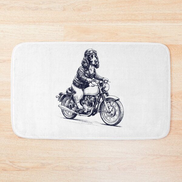 Artikelvorschau, Lustiger Englischer Springer Spaniel Motorradfahrer Hundeliebhaber entworfen und verkauft von dian-rody-crest.