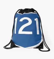Australian State Route 121 | Australia Highway Shield Sign Drawstring Bag