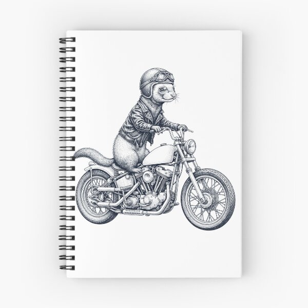Item preview, Funny Ferret Motorcycle Motorbike Animal Lover designed and sold by dian-rody-crest.
