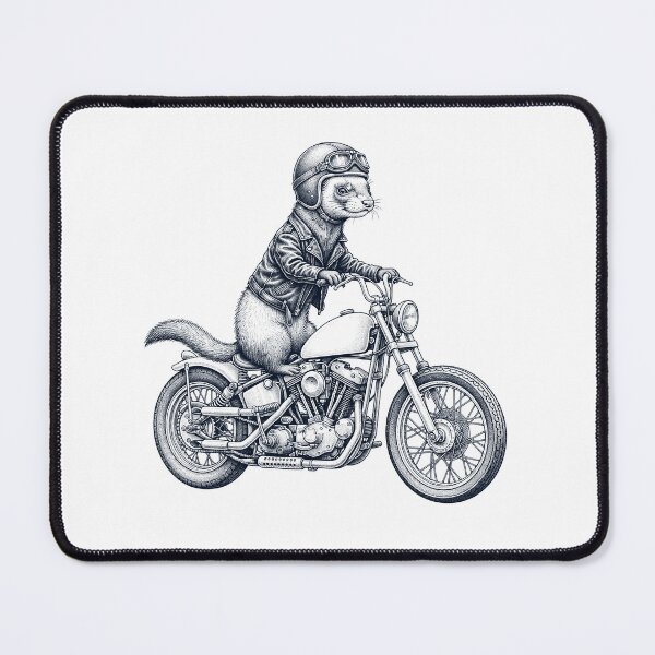 Item preview, Funny Ferret Motorcycle Motorbike Animal Lover designed and sold by dian-rody-crest.