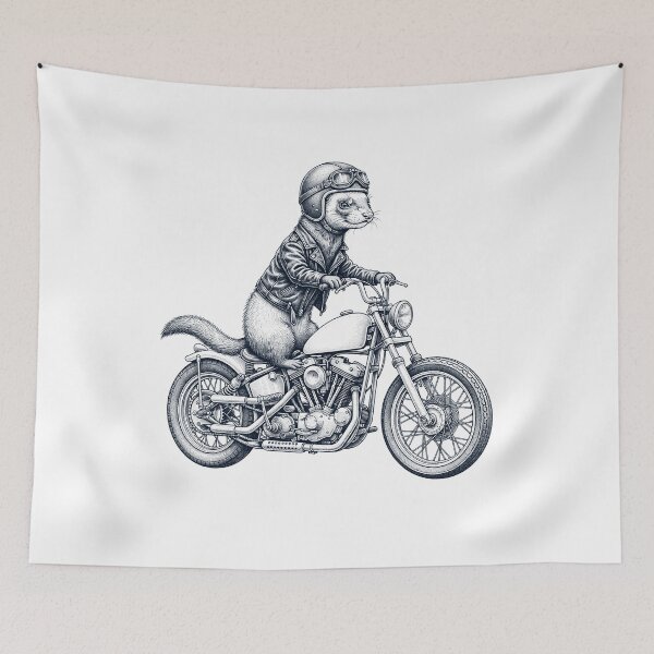 Item preview, Funny Ferret Motorcycle Motorbike Animal Lover designed and sold by dian-rody-crest.