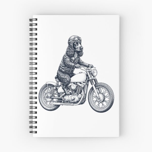Item preview, Funny Field Spaniel Motorcycle Motorbike Dog Lover designed and sold by dian-rody-crest.