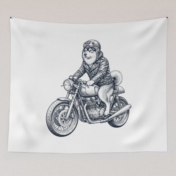 Item preview, Funny Finnish Lapphund Motorcycle Motorbike Dog Lover designed and sold by dian-rody-crest.