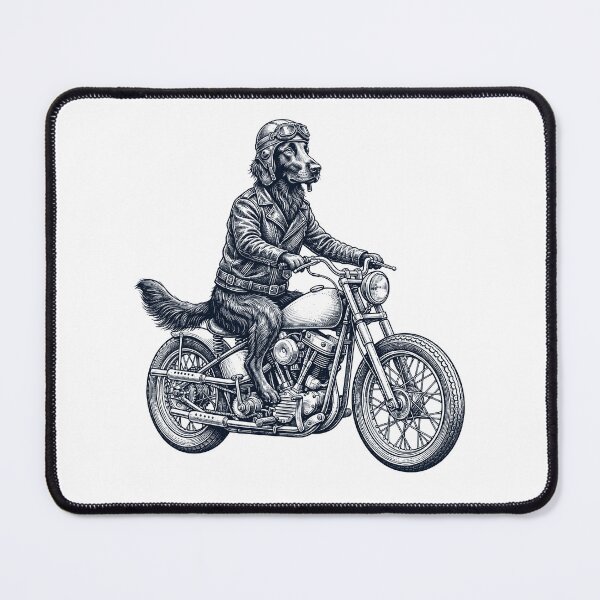 Item preview, Funny Flat Coated Retriever Motorcycle Motorbike Dog Lover designed and sold by dian-rody-crest.