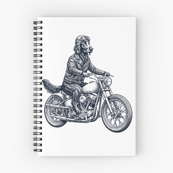 Item preview, Funny Flat Coated Retriever Motorcycle Motorbike Dog Lover designed and sold by dian-rody-crest.