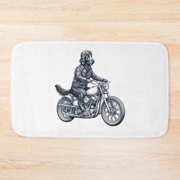 Item preview, Funny Flat Coated Retriever Motorcycle Motorbike Dog Lover designed and sold by dian-rody-crest.