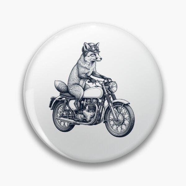 Item preview, Funny Fox Motorcycle Motorbike Animal Lover designed and sold by dian-rody-crest.