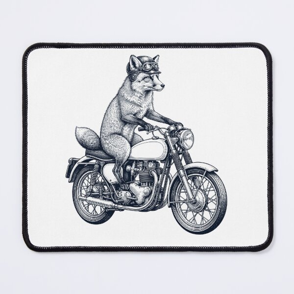 Item preview, Funny Fox Motorcycle Motorbike Animal Lover designed and sold by dian-rody-crest.
