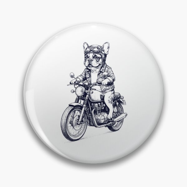 Item preview, Funny French Bulldog Motorcycle Motorbike Dog Lover designed and sold by dian-rody-crest.