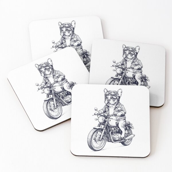 Item preview, Funny French Bulldog Motorcycle Motorbike Dog Lover designed and sold by dian-rody-crest.