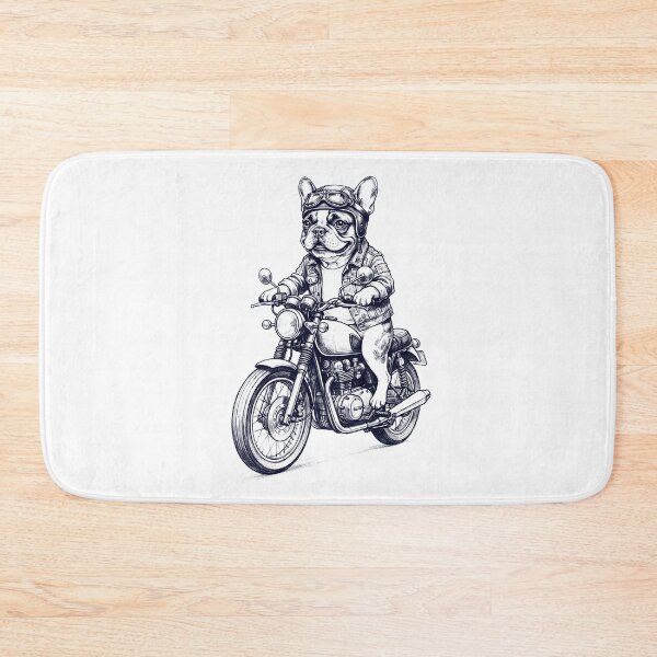 Item preview, Funny French Bulldog Motorcycle Motorbike Dog Lover designed and sold by dian-rody-crest.