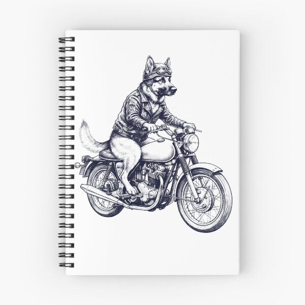 Item preview, Funny German Shepherd Motorcycle Motorbike Dog Lover designed and sold by dian-rody-crest.