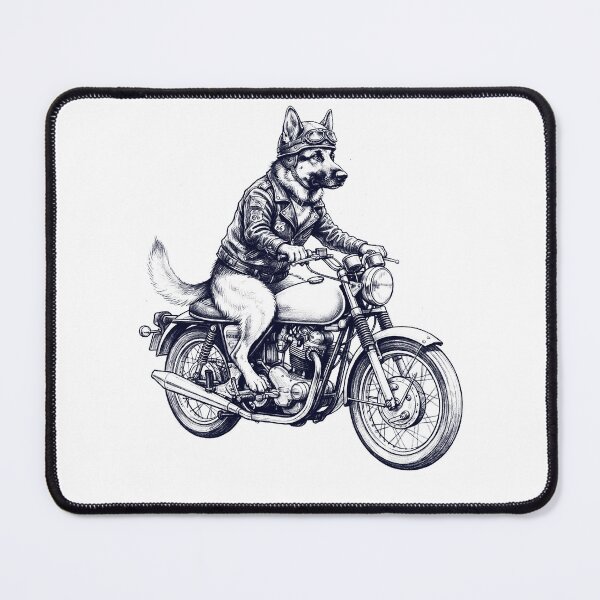 Item preview, Funny German Shepherd Motorcycle Motorbike Dog Lover designed and sold by dian-rody-crest.