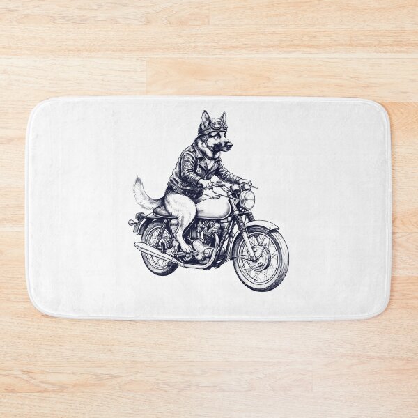 Item preview, Funny German Shepherd Motorcycle Motorbike Dog Lover designed and sold by dian-rody-crest.