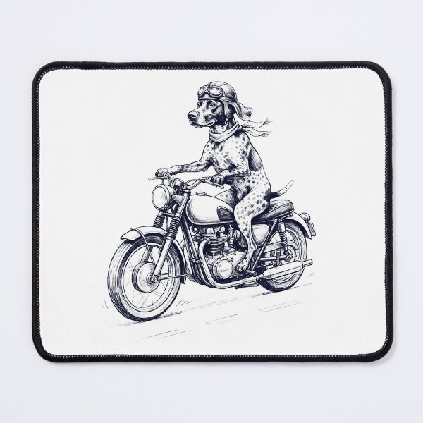 Item preview, Funny German Shorthaired Pointer Motorcycle Motorbike Dog Lover designed and sold by dian-rody-crest.