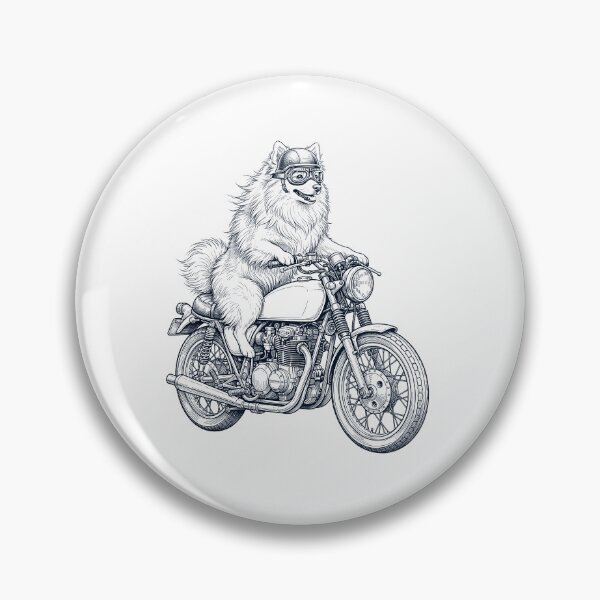 Item preview, Funny German Spitz Motorcycle Motorbike Dog Lover designed and sold by dian-rody-crest.
