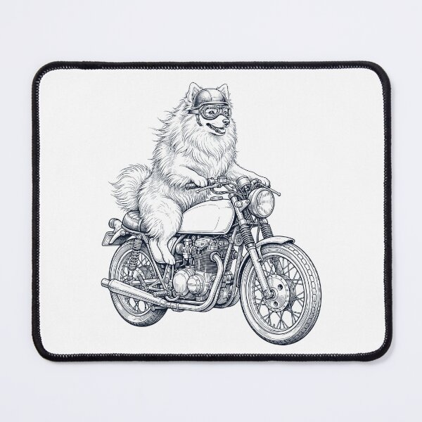 Item preview, Funny German Spitz Motorcycle Motorbike Dog Lover designed and sold by dian-rody-crest.