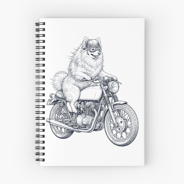 Item preview, Funny German Spitz Motorcycle Motorbike Dog Lover designed and sold by dian-rody-crest.
