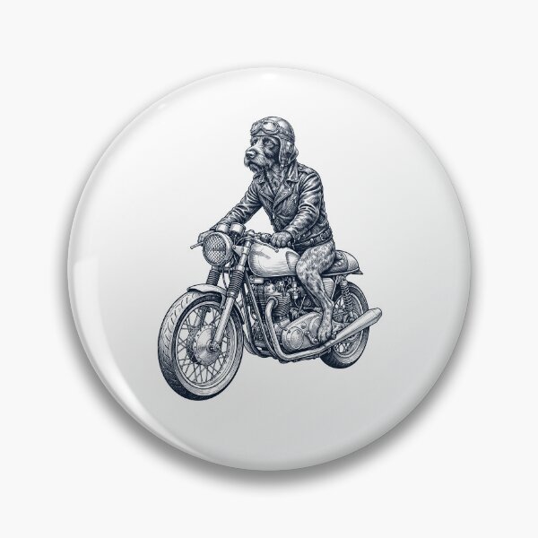 Item preview, Funny German Wirehaired Pointer Motorcycle Motorbike Dog Lover designed and sold by dian-rody-crest.