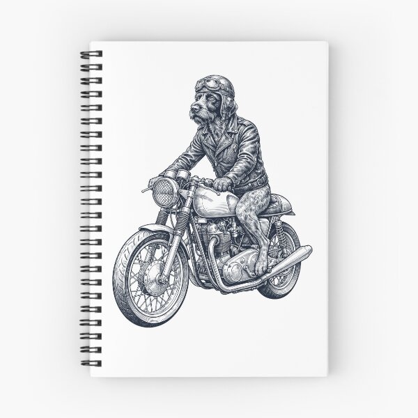 Item preview, Funny German Wirehaired Pointer Motorcycle Motorbike Dog Lover designed and sold by dian-rody-crest.