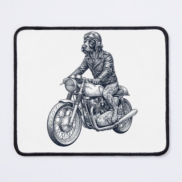 Item preview, Funny German Wirehaired Pointer Motorcycle Motorbike Dog Lover designed and sold by dian-rody-crest.