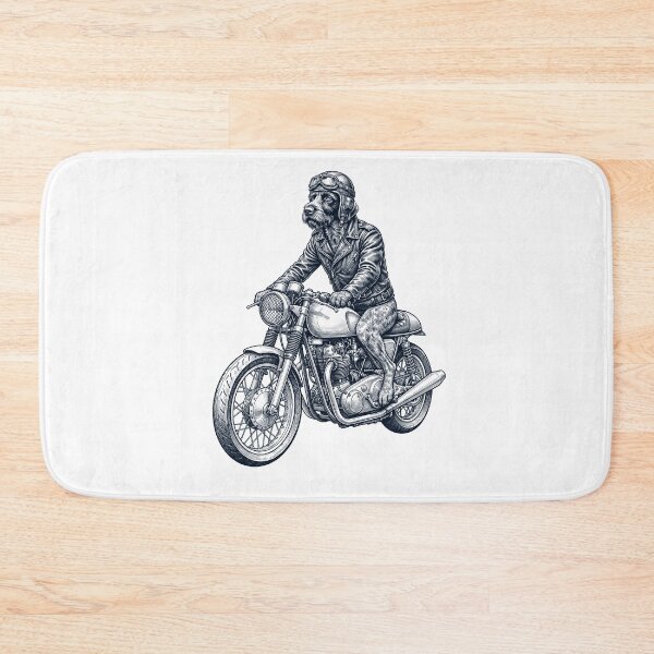 Item preview, Funny German Wirehaired Pointer Motorcycle Motorbike Dog Lover designed and sold by dian-rody-crest.