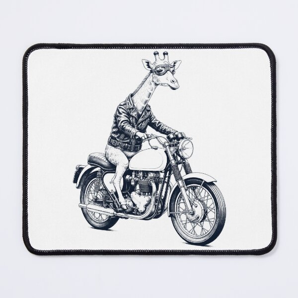 Item preview, Funny Giraffe Motorcycle Motorbike Animal Lover designed and sold by dian-rody-crest.