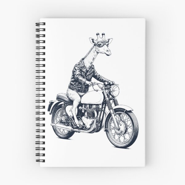 Item preview, Funny Giraffe Motorcycle Motorbike Animal Lover designed and sold by dian-rody-crest.